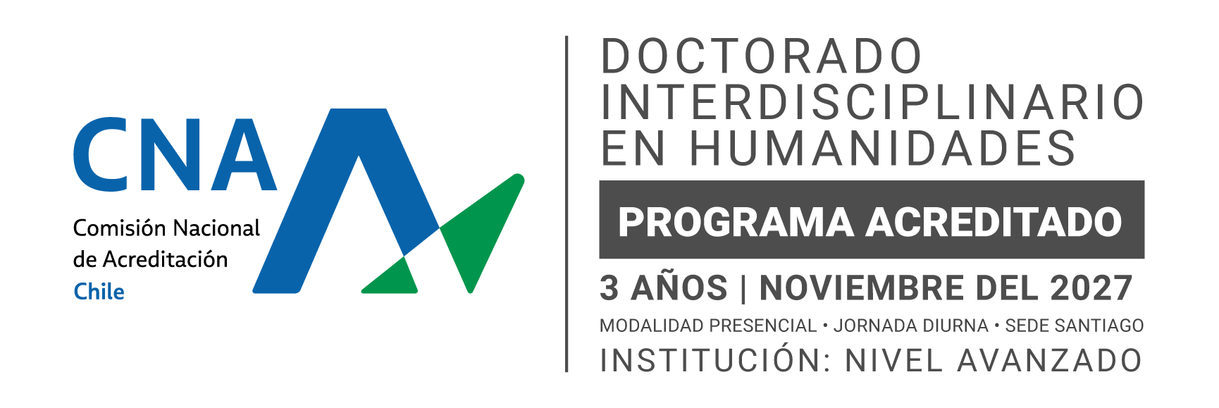 Logo acreditación Doctorado Humanidades