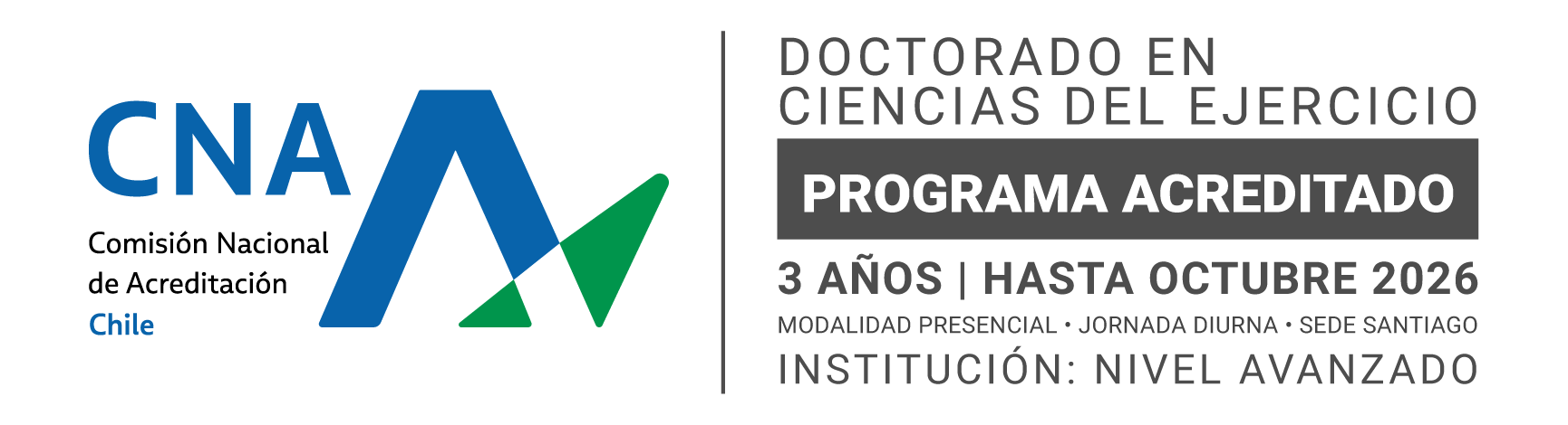 Acreditación Doctorado en Ciencias del Ejercicio